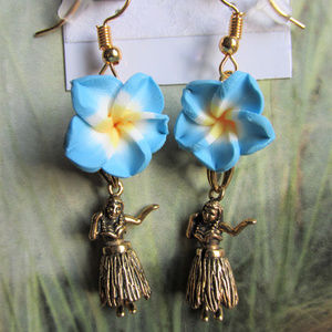 Gold Plated Island Dancer Earrings w/dangling legs